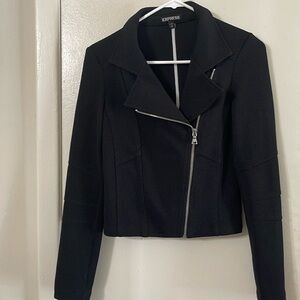 EXPRESS KNIT MOTO JACKET WOMENS SIZE XS